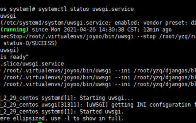 centos7 systemctl 添加 uwsgi（开机启动）