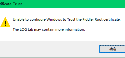 fiddler certificate Trust unable to configure windows to trust the fiddler root certificate