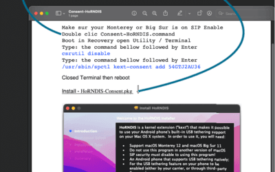 Notarized HoRNDIS（Mac12 通过安卓手机连接 vpn）