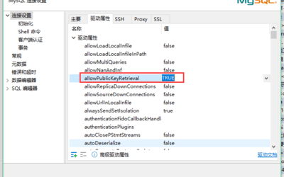 DBeaver 连接 mysql8 报错：Public Key Retrieval is not allowed Public Key Retrieval is not allowed